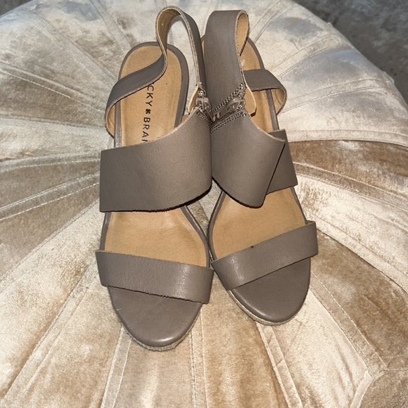 Lucky Brand Shoes - LUCKY BRAND Leather Wedge Sandal